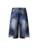 做舊破洞牛仔短褲