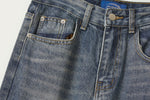 retro casual denim trousers