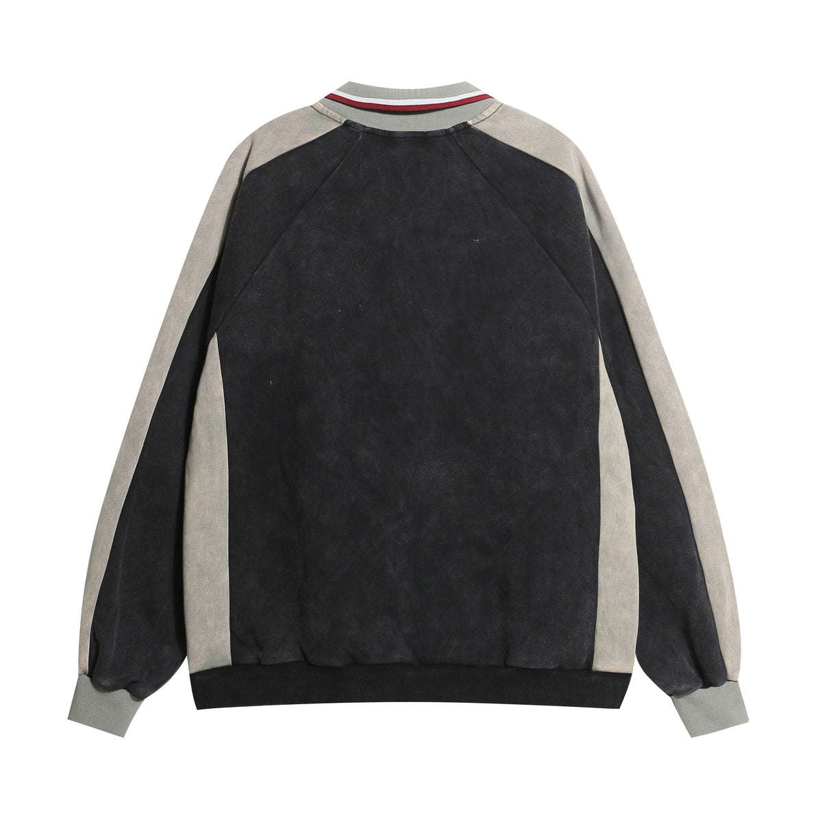 Retro polo collar sweatshirt