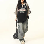 美式復古水洗做舊牛仔褲