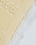 花邊拼接簡約毛衣開衫