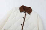 Retro contrast color simple cotton jacket