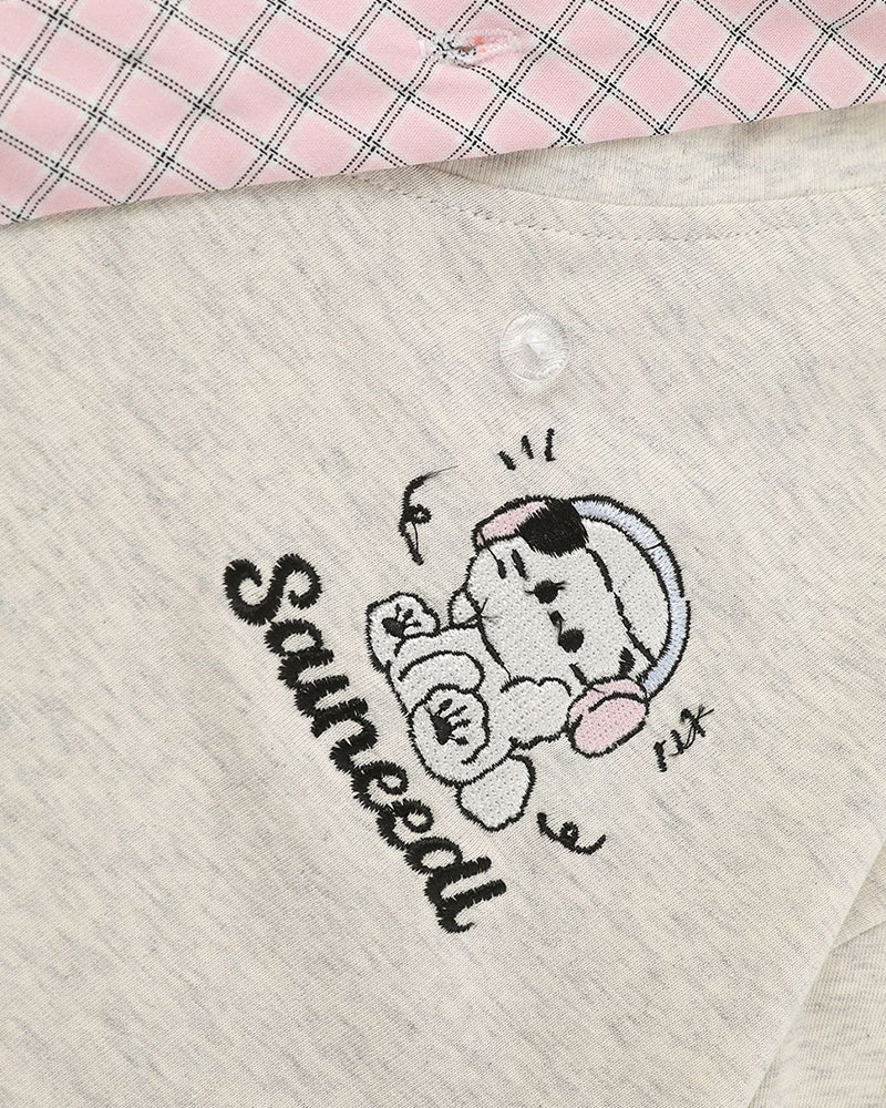 가짜 투피스 스플라이스 반팔 셔츠