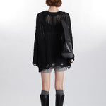 Lazy hollow knitted sweater (women's style)