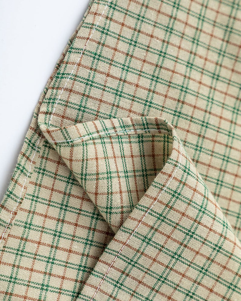 簡約格紋短袖襯衫