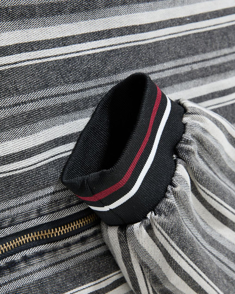 Washed striped couple jackets