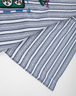 撞色條紋短袖襯衫