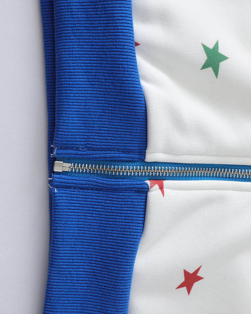 Colorful star hooded jacket