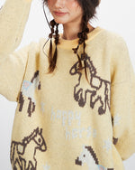 Crew neck knit sweater