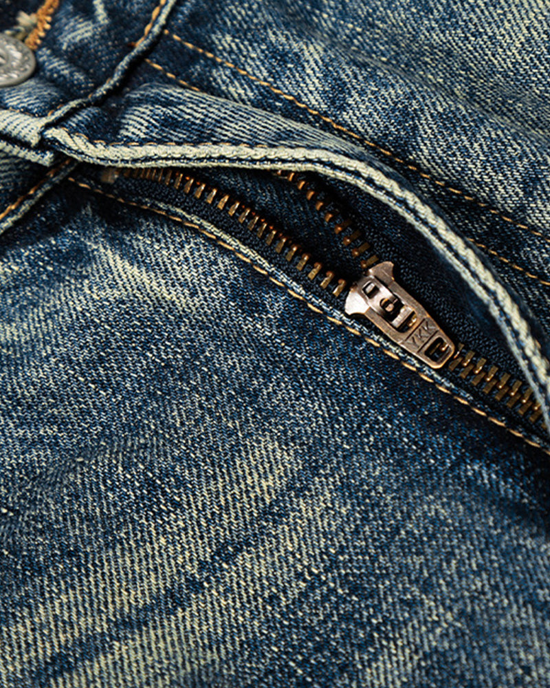 Distressed casual trousers