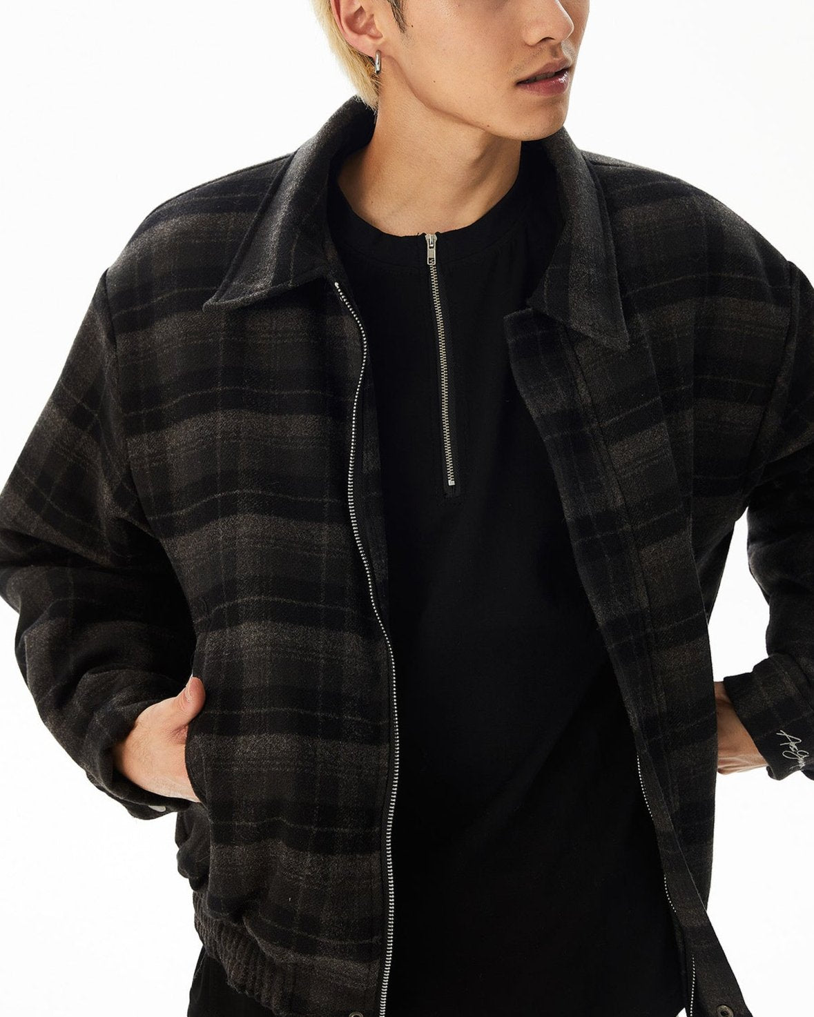 retro plaid cotton jacket