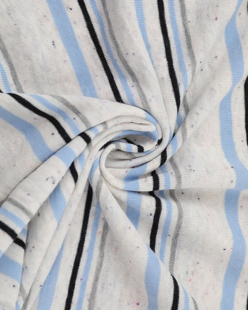 Retro striped short-sleeved shirt
