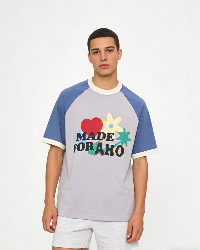 復古愛心花朵短袖