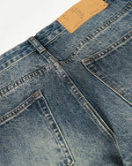 디스트레스드 스트레이트 레그 팬츠