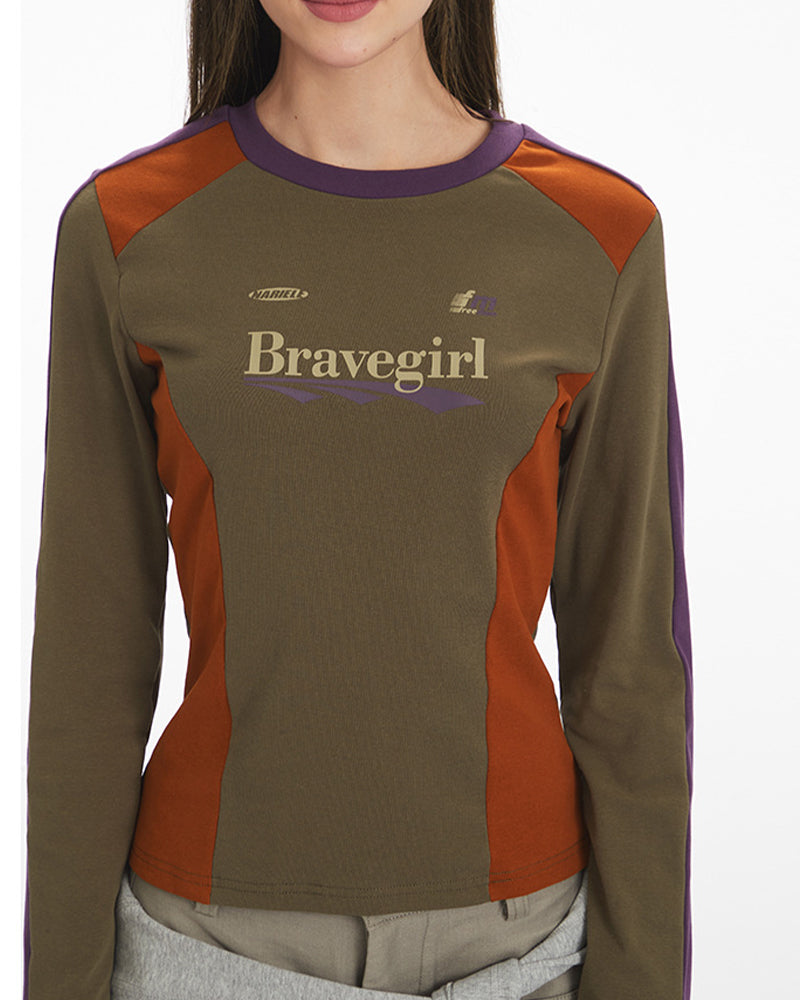 Color-blocked slim-fit inner layer (women's)