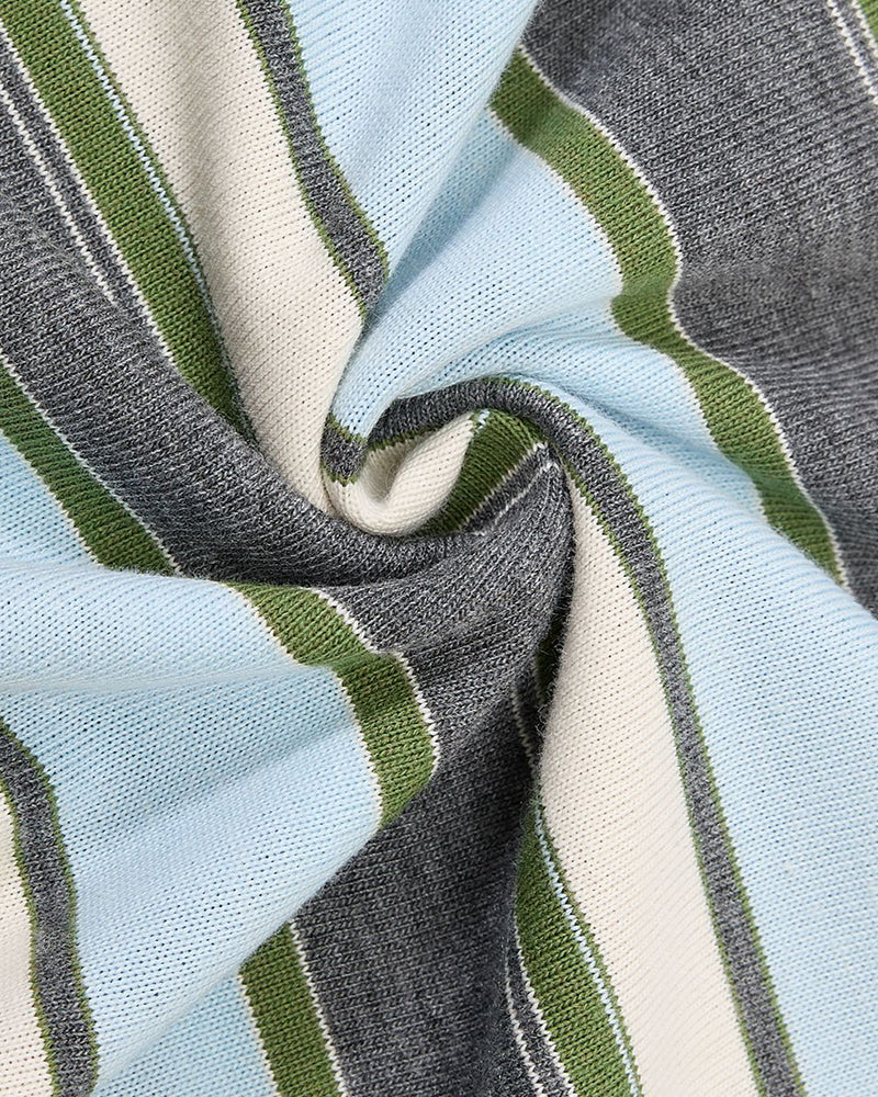 刺綉拼接休閑短袖