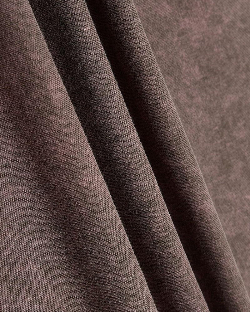 Color-blocked raglan short-sleeved shirt