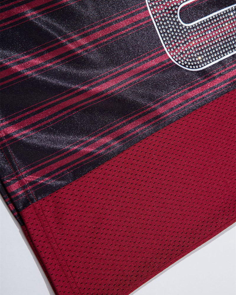 Vertical stripe print short sleeves