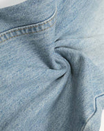 Distressed raw-edge jeans