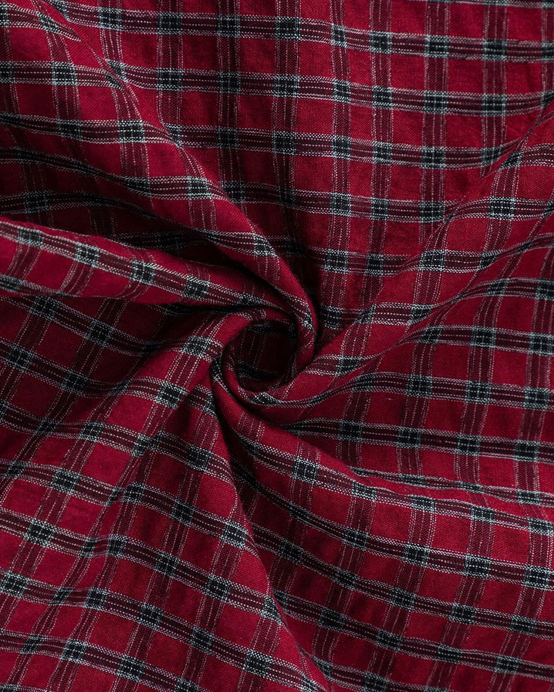 格紋長袖襯衫