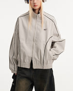 Stand collar couple jacket