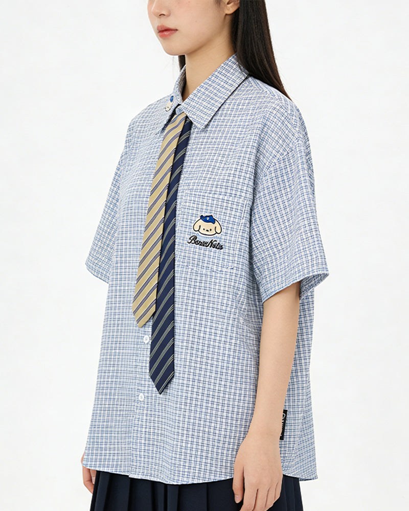 復古卡通短袖襯衫