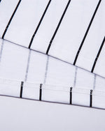 레트로 대비 스트라이프 반소매