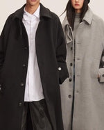 休閑寬鬆風衣外套