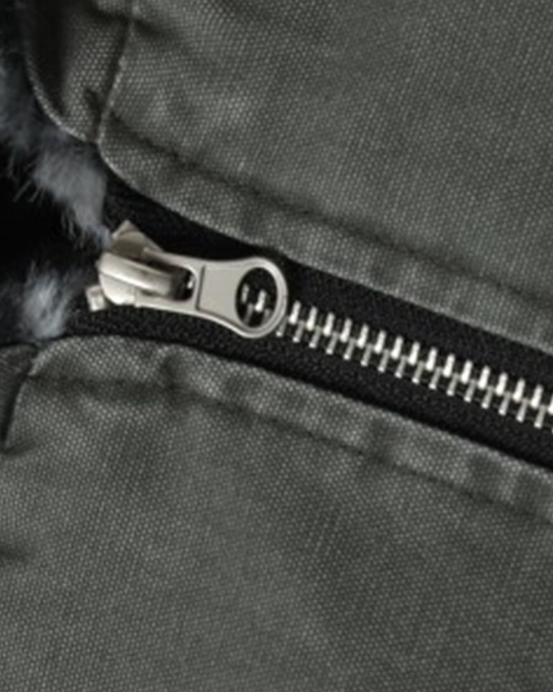 Patchwork cotton-padded jacket