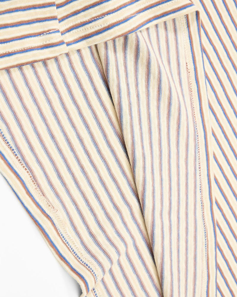 復古撞色條紋短袖