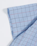 復古格紋短袖襯衫