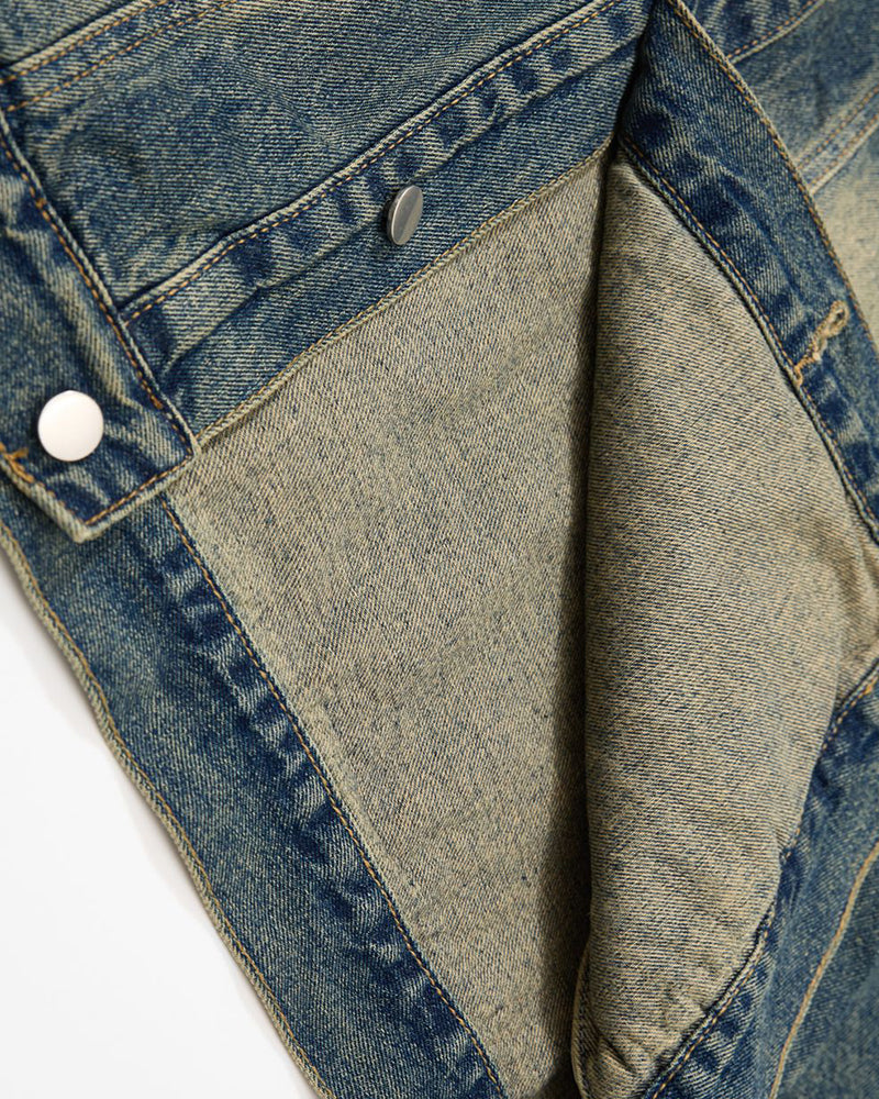 Washed Embroidered Casual Jacket