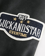 컬러블록 가죽 재킷