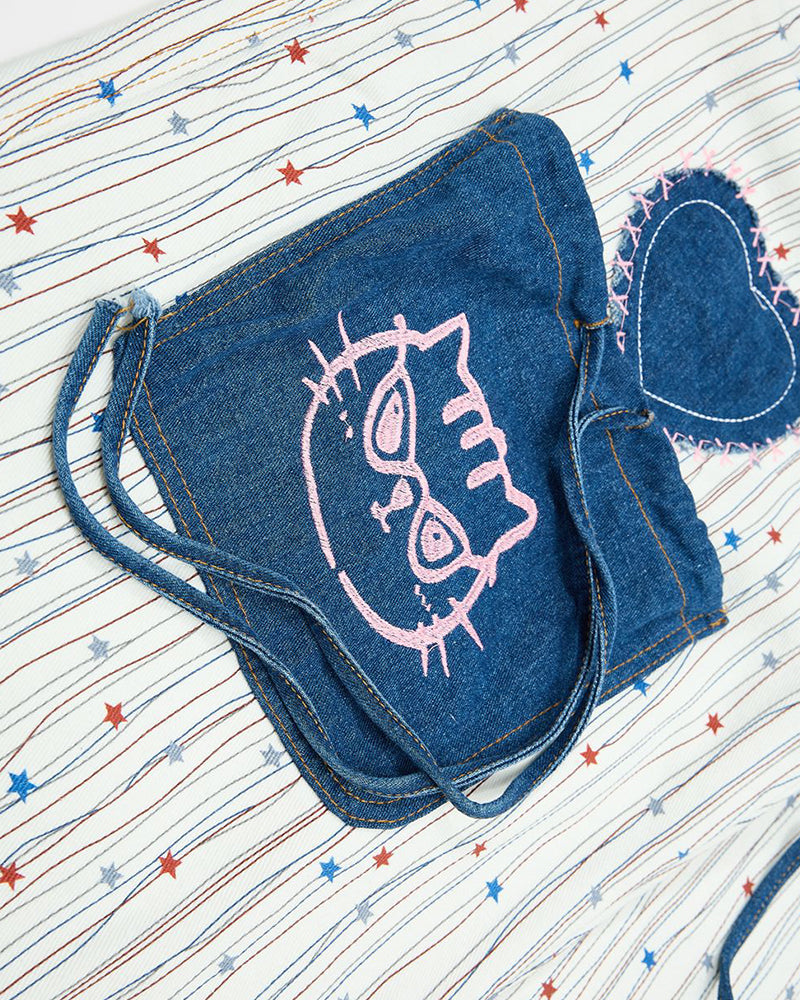 復古條紋休閑褲