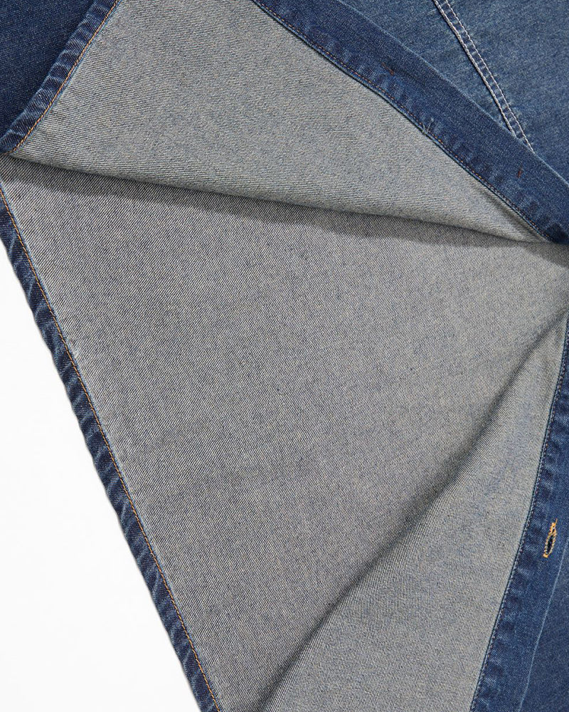 撞色格紋短袖襯衫
