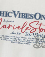 레트로 콘트라스트 프린트 반소매