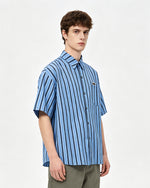 Simple striped short-sleeved shirt
