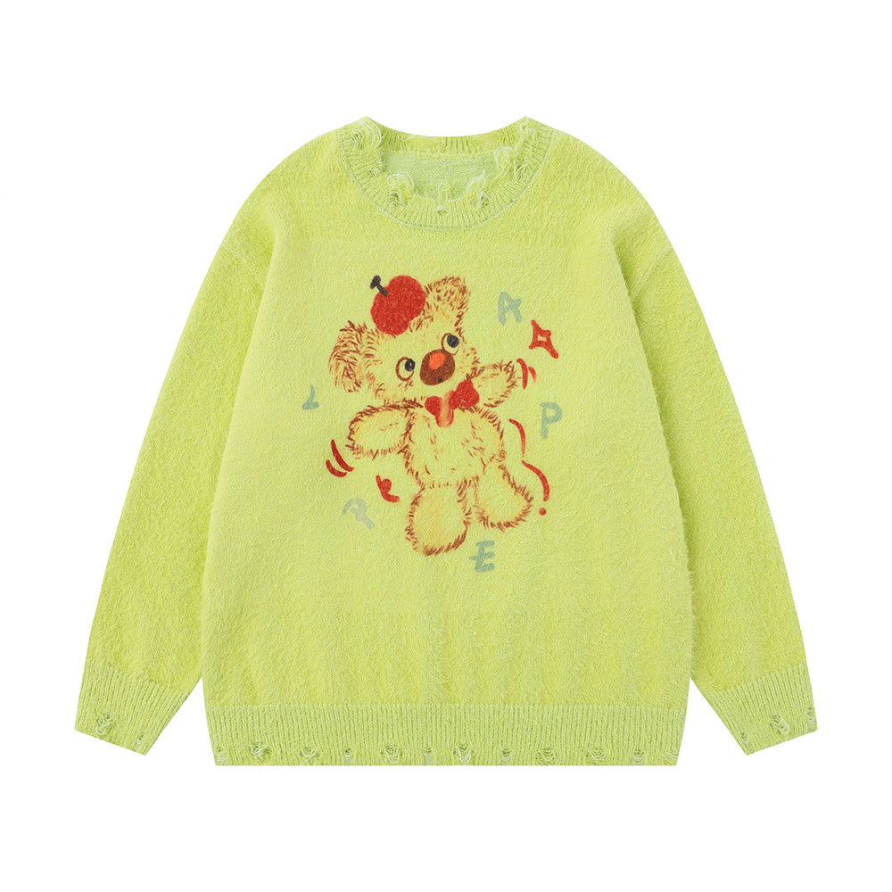 雙肩包玩偶情侶針織衫