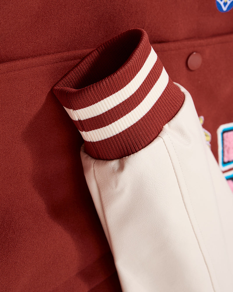 자수 컬러블록 재킷