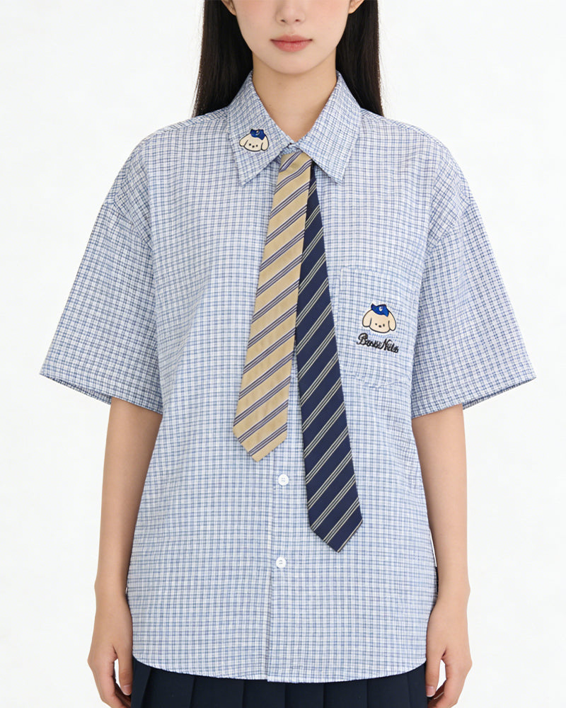 復古卡通短袖襯衫