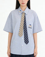 復古卡通短袖襯衫