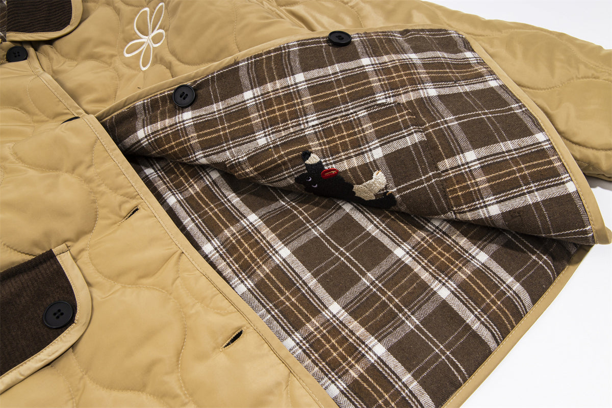 Retro fun plaid reversible jacket