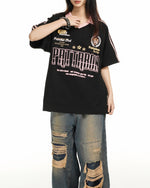 레터 프린트 반팔