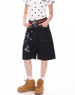 Loose waistband printed shorts