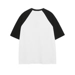 대비되는 색상의 꽃무늬 반팔