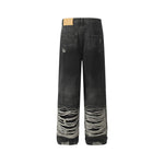 做舊直筒牛仔褲