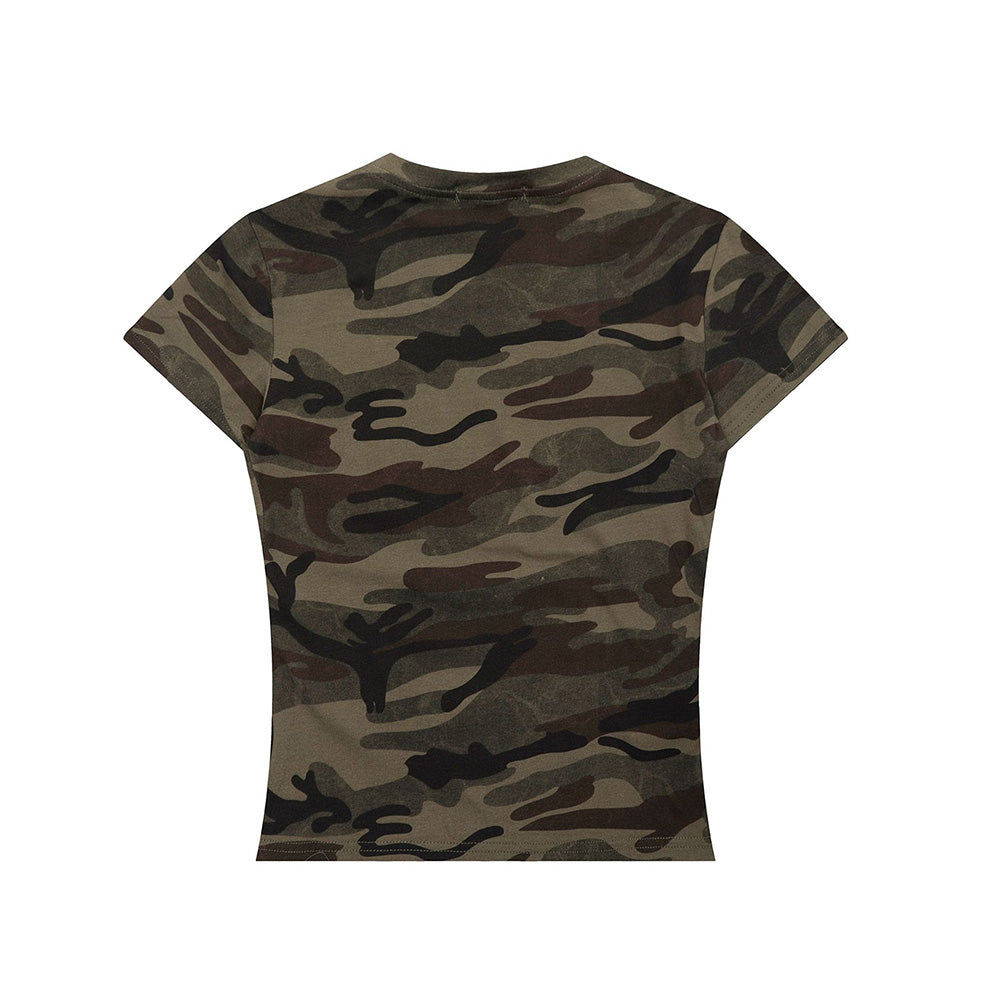 Simple camouflage short sleeves