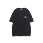 아메리칸 레트로 선셋 프린트 반소매