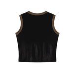 Retro personality short vest