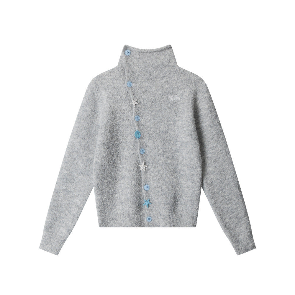 하이넥 니트 카디건(여성용)